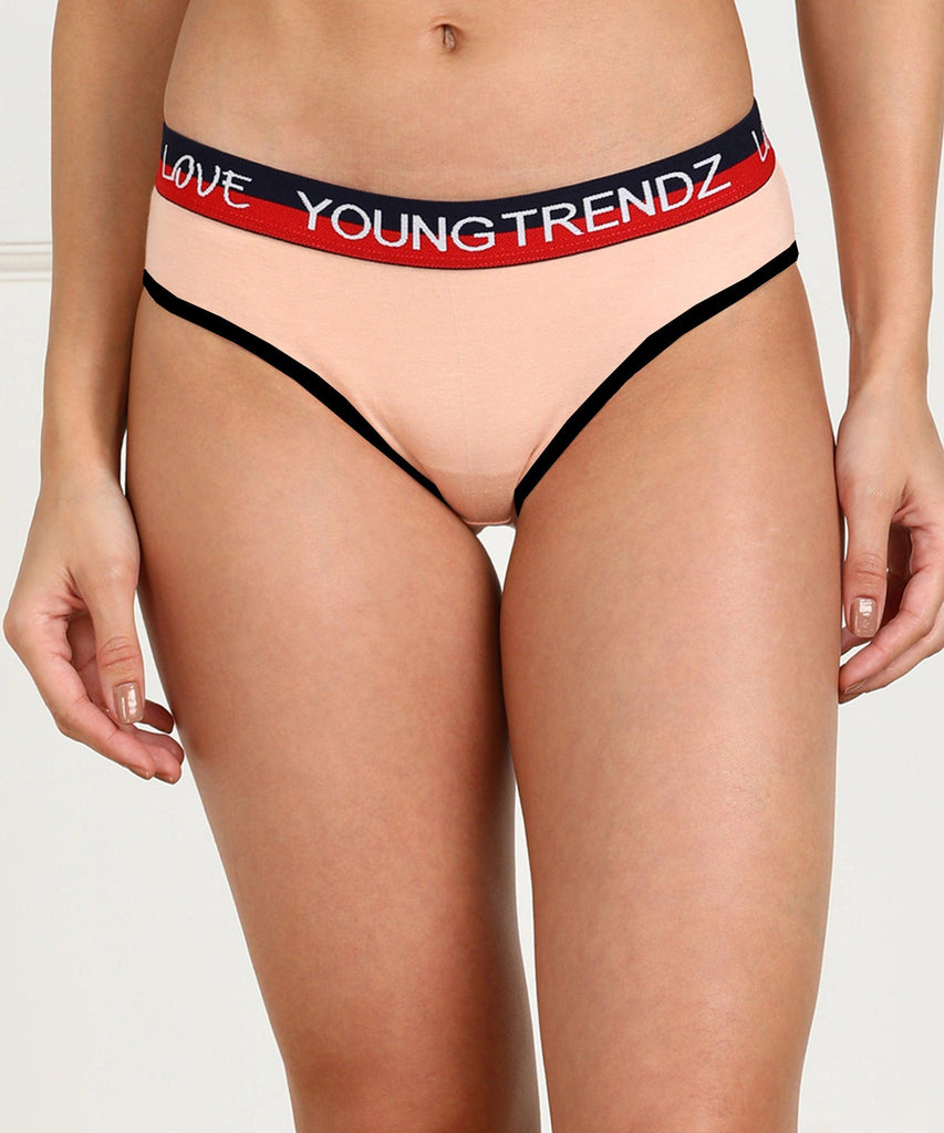 Young Trendz Women Love Elastic Hipster Peach colour Panty - Young Trendz