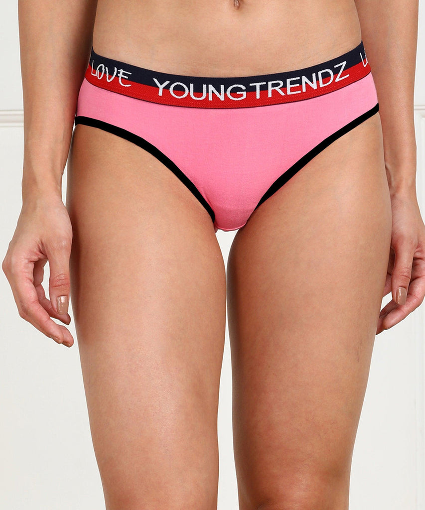 Young Trendz Women Love Elastic Hipster Pink colour Panty - Young Trendz