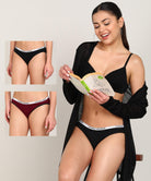 Women Branded Elastic Hipster Pack Of 2 - Briefs - Young Trendz