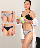 Women Branded Elastic Hipster Pack Of 2 - Briefs - Young Trendz