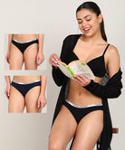 Women Branded Elastic Hipster Pack Of 2 - Briefs - Young Trendz