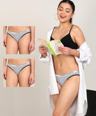 Women Branded Elastic Hipster Pack Of 2 - Briefs - Young Trendz