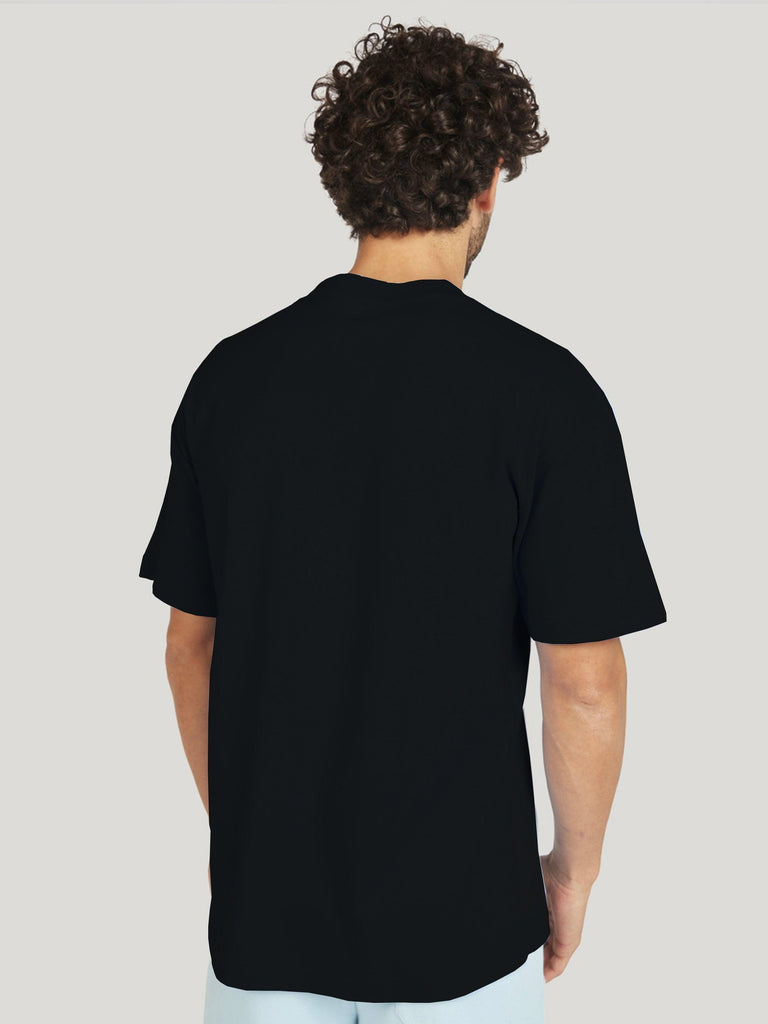 Mens Unisex Over Size Printed Black Color Tshirts - Young Trendz