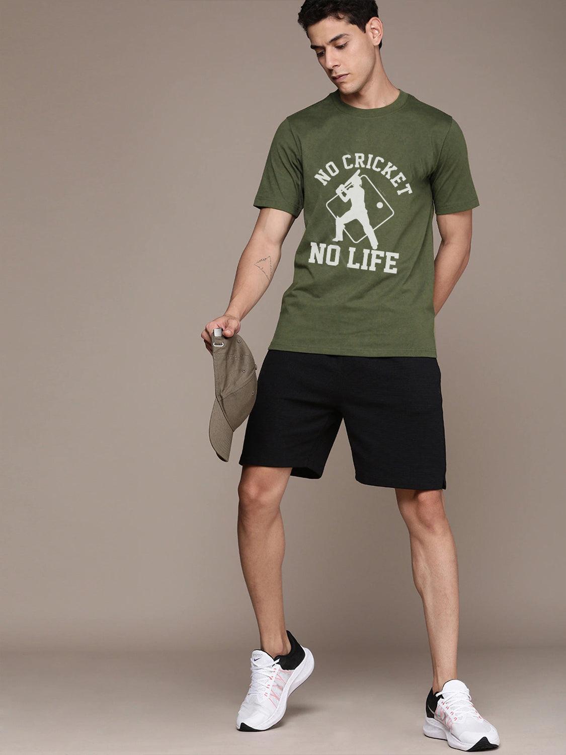 Mens Halfsleeve cricket printed t-shirt - Young Trendz