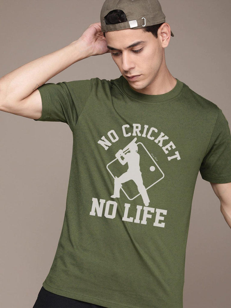 Mens Halfsleeve cricket printed t-shirt - Young Trendz