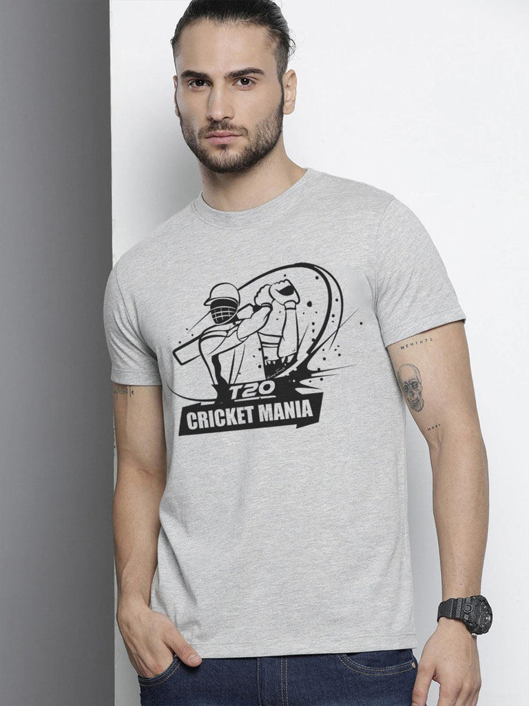 Mens halfsleeve cricket printed t-shirt - Young Trendz
