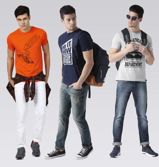 Young Trendz Mens Combo Open Orange Color Doit Navy Color and Burg Grey Color Half Sleeve Printed T-Shirts - Young Trendz