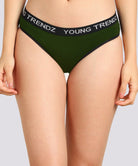 Young Trendz Women YT Elastic Hipster Olive Panty - Organic Cotton - Young Trendz