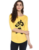 Womens 34U Panda Printed Yellow Color Tshirts - Young Trendz