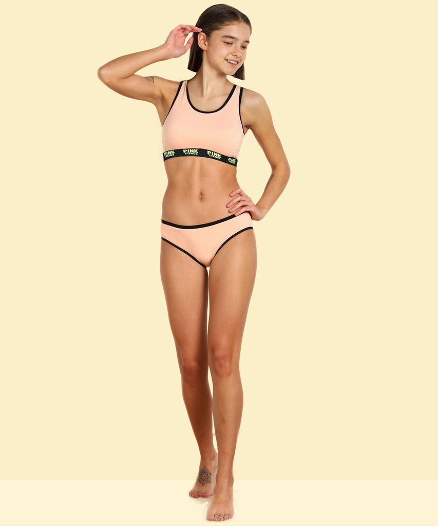 Girls Pink Trendz Sports Bar Bikini lingerie Set - Young Trendz