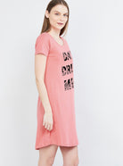 Womens Printed Half sleeve Night Dress - Young Trendz