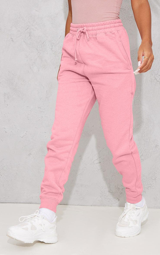 Women's Pocket Jogger Sweatpants (Baby Pink) - Young Trendz