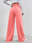 Womens Solid Loose Track Pants (Baby Pink) - Young Trendz