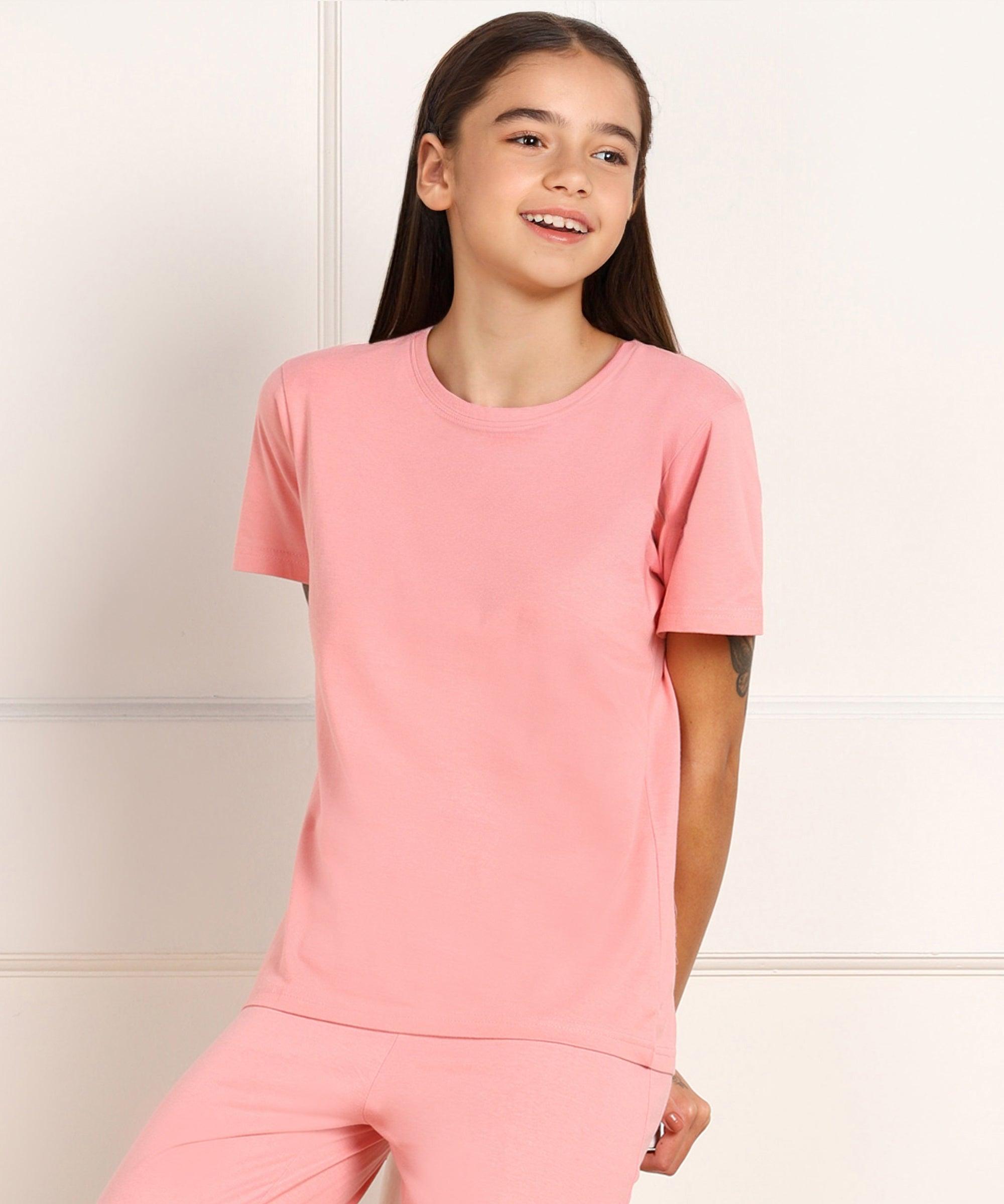 Young Trends Girls Regular Fit Combo Solid Tshirt (Pack of 5) - Young Trendz