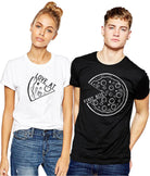 PIZZA Couple Graphic Printed T-Shirt - Young Trendz