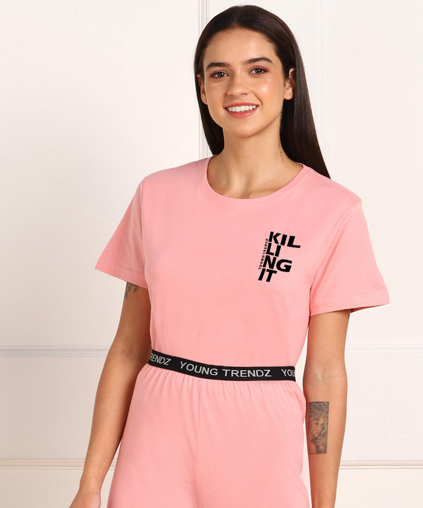 Womens Regular Fit Printed Tshirt - Young Trendz