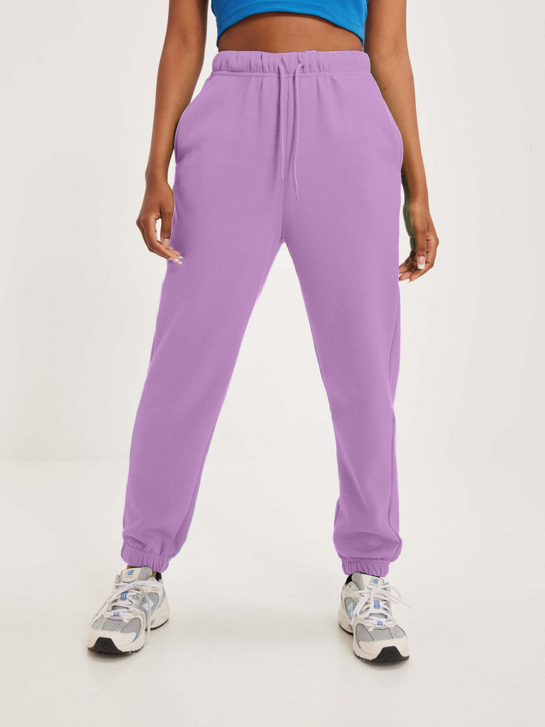 Women's Pocket Jogger Sweatpants (Lavender) - Young Trendz