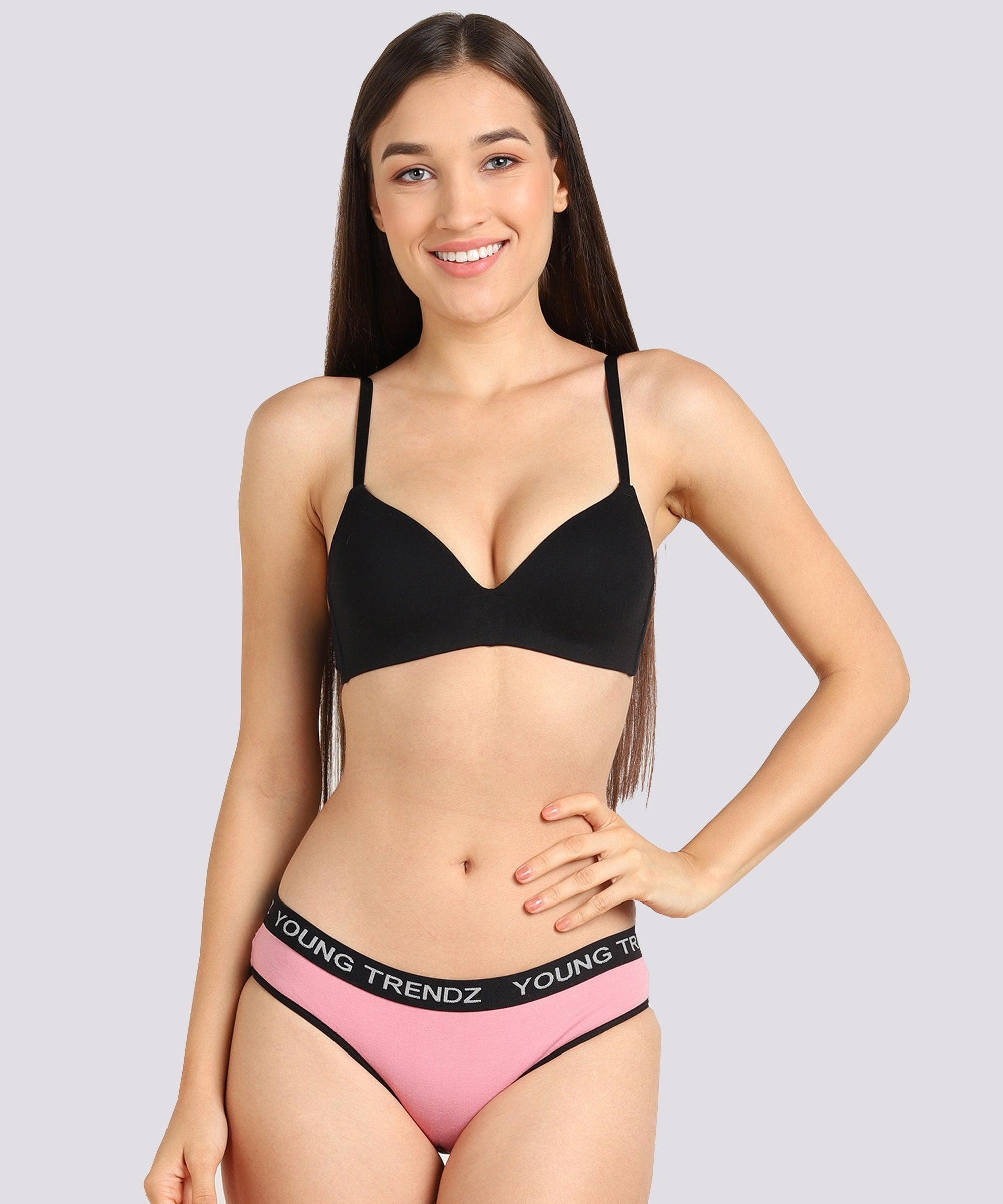 Young Trendz Women YT Elastic Hipster Pink Panty - Organic Cotton - Young Trendz