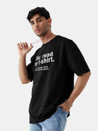 Mens Unisex Over Size Printed Black Color Tshirts - Young Trendz