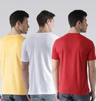 Young Trendz Mens Combo Rebel Yellow Color Keepon White Color and Gym Red Color Half Sleeve Printed T-Shirts - Young Trendz