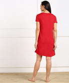 Womens Plain Halfsleeve Night Dress - Young Trendz