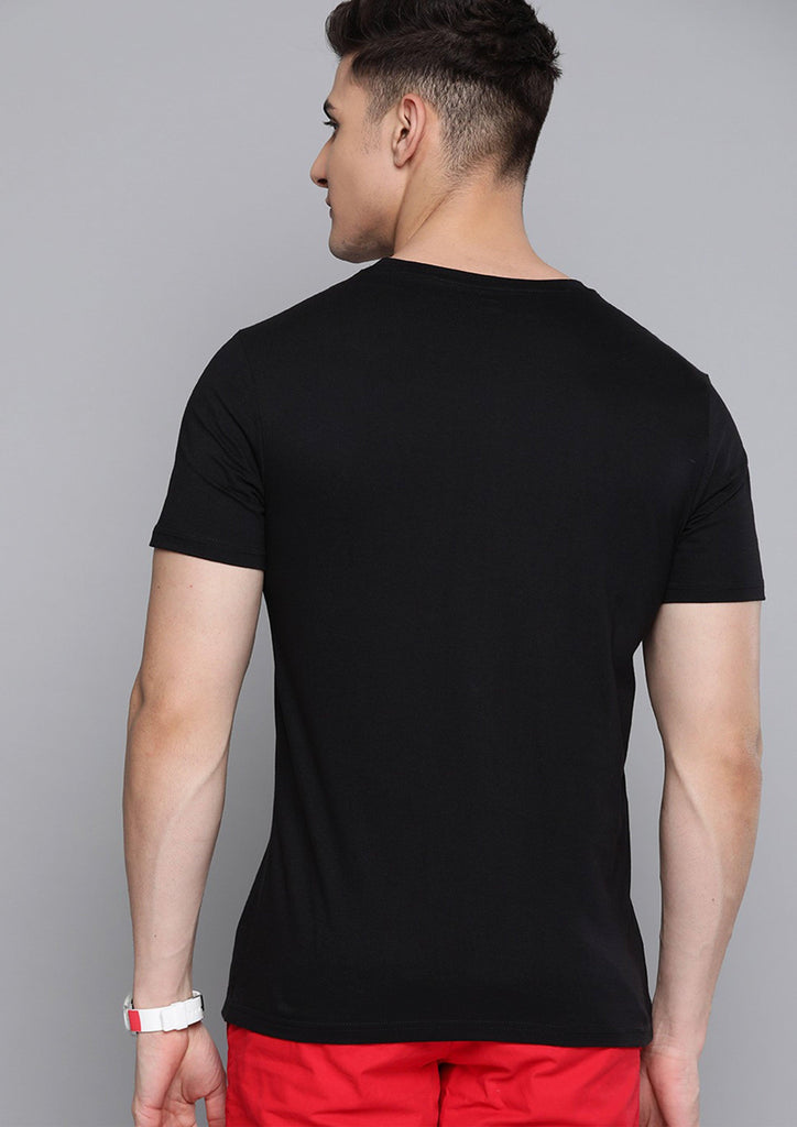 Half Sleeve SAMBO Printed BLACK T-Shirt - Young Trendz