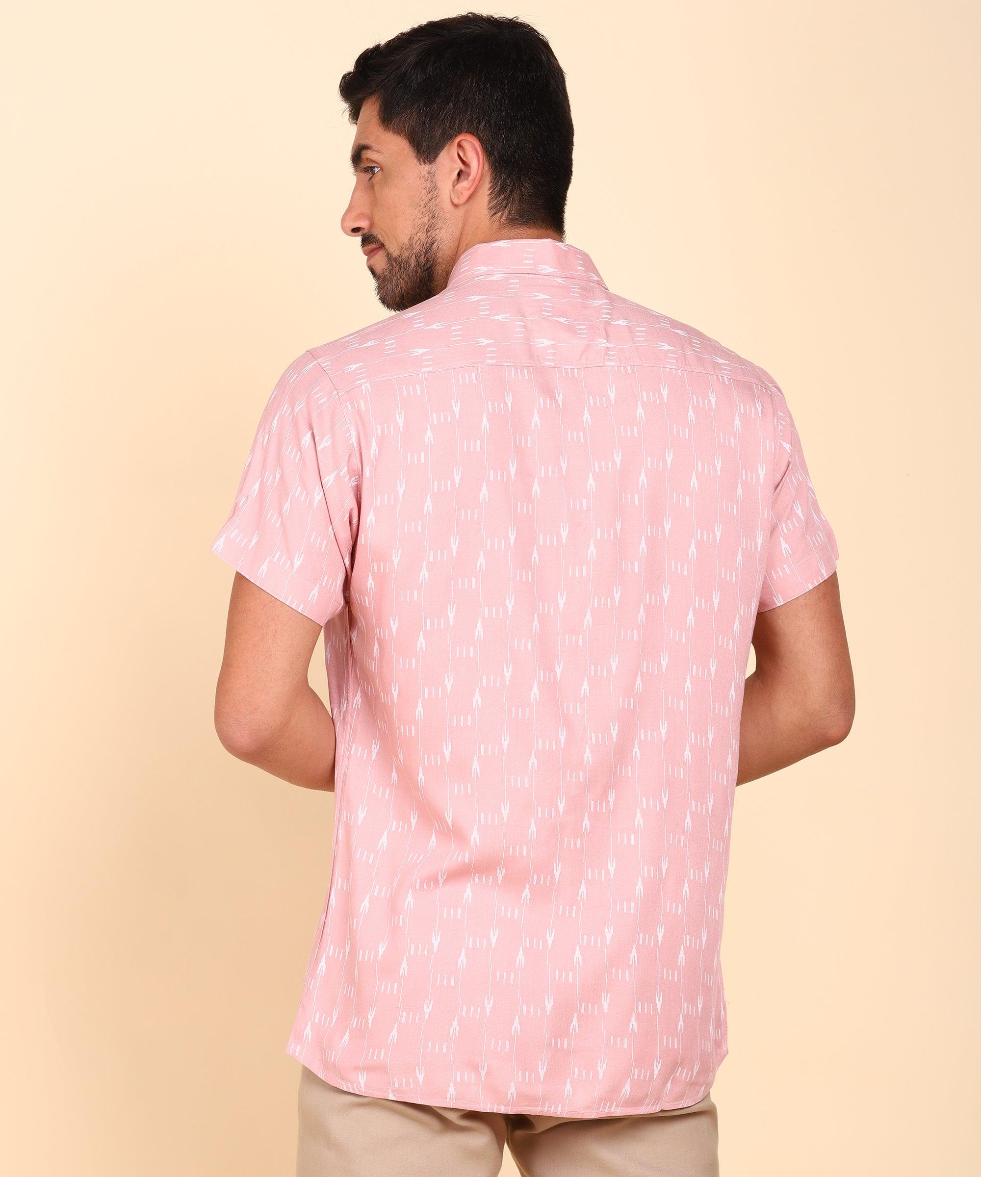 Mens Half Sleeve Casual Printed Shirt - Young Trendz