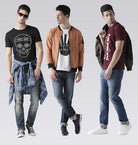 Young Trendz Mens Combo Skull Black Color Talk White Color and T20swag Maroon Color Half Sleeve Printed T-Shirts - Young Trendz