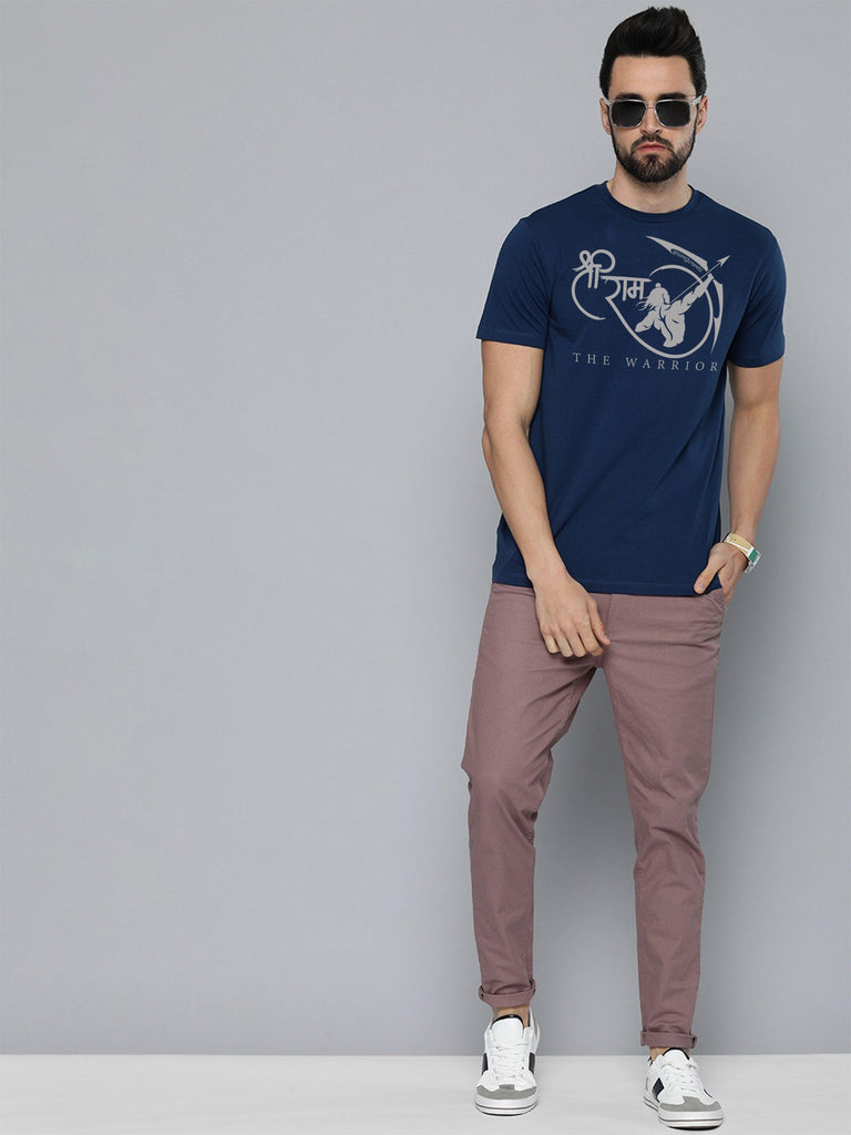 Men's Half Sleeve SRI RAM Printed T-Shirt - Young Trendz