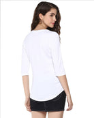 Womens 34U Talk Printed White Color Tshirts - Young Trendz