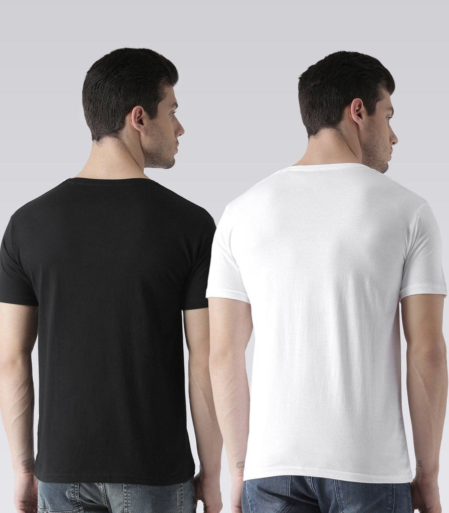 Young Trendz Mens Combo Warrior Black Color and Ifnot White Color Half Sleeve Printed T-Shirts - Young Trendz