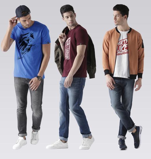 Young Trendz Mens Combo Wolvarin Sky Blue Color Doit Maroon Color and Partyb White Color Half Sleeve Printed T-Shirts - Young Trendz