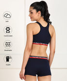 Womens Non Padded Love Elastic Combo Sports Bra - Young Trendz