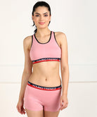 Womens Non Padded Love Elastic Combo Sports Bra - Young Trendz