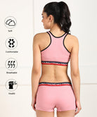 Womens Non Padded Love Elastic Combo Sports Bra - Young Trendz