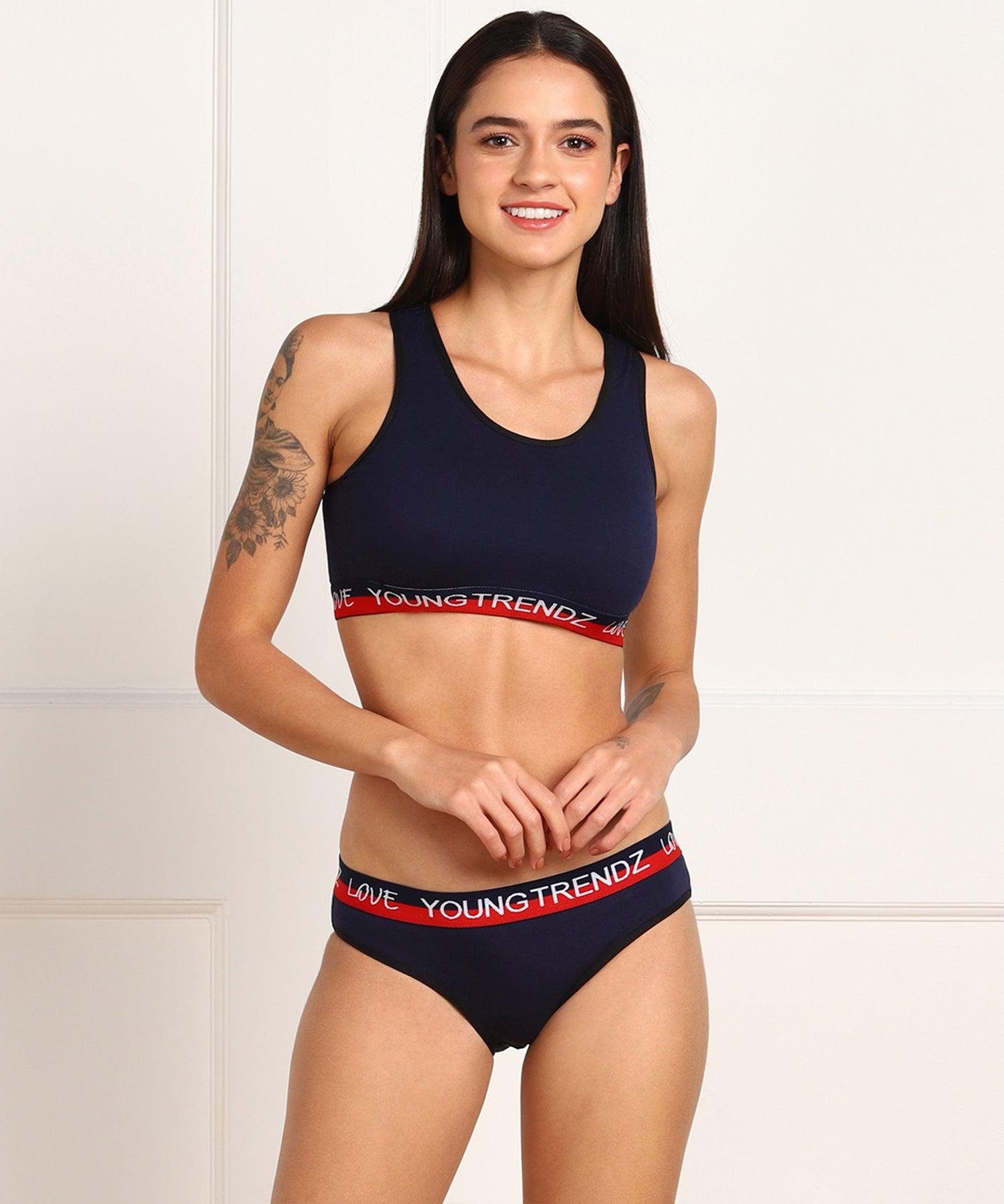 Young Trendz Women Lingerie Navy set - Young Trendz