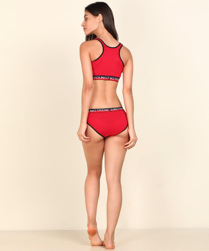 Young Trendz Women Lingerie Red set - Young Trendz