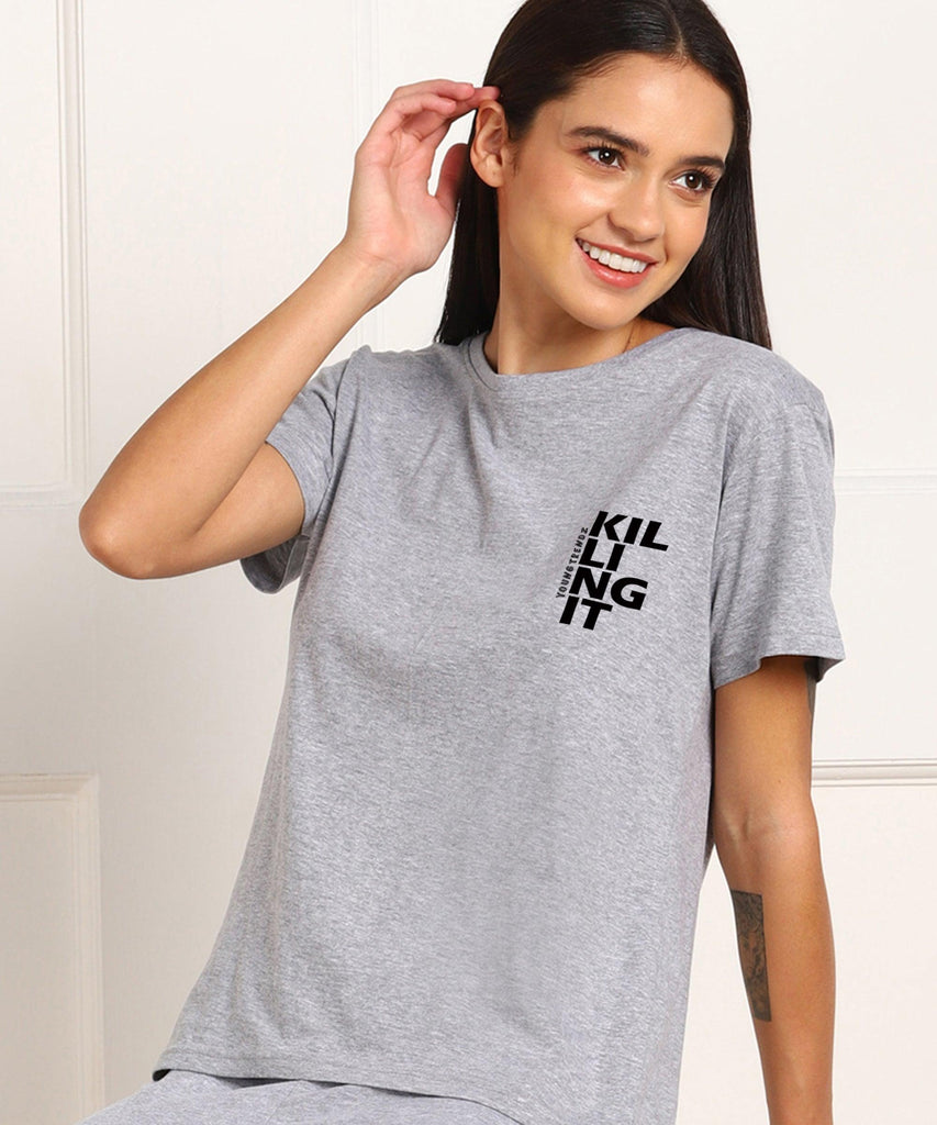 Womens Regular Fit Printed T Shirt - Young Trendz