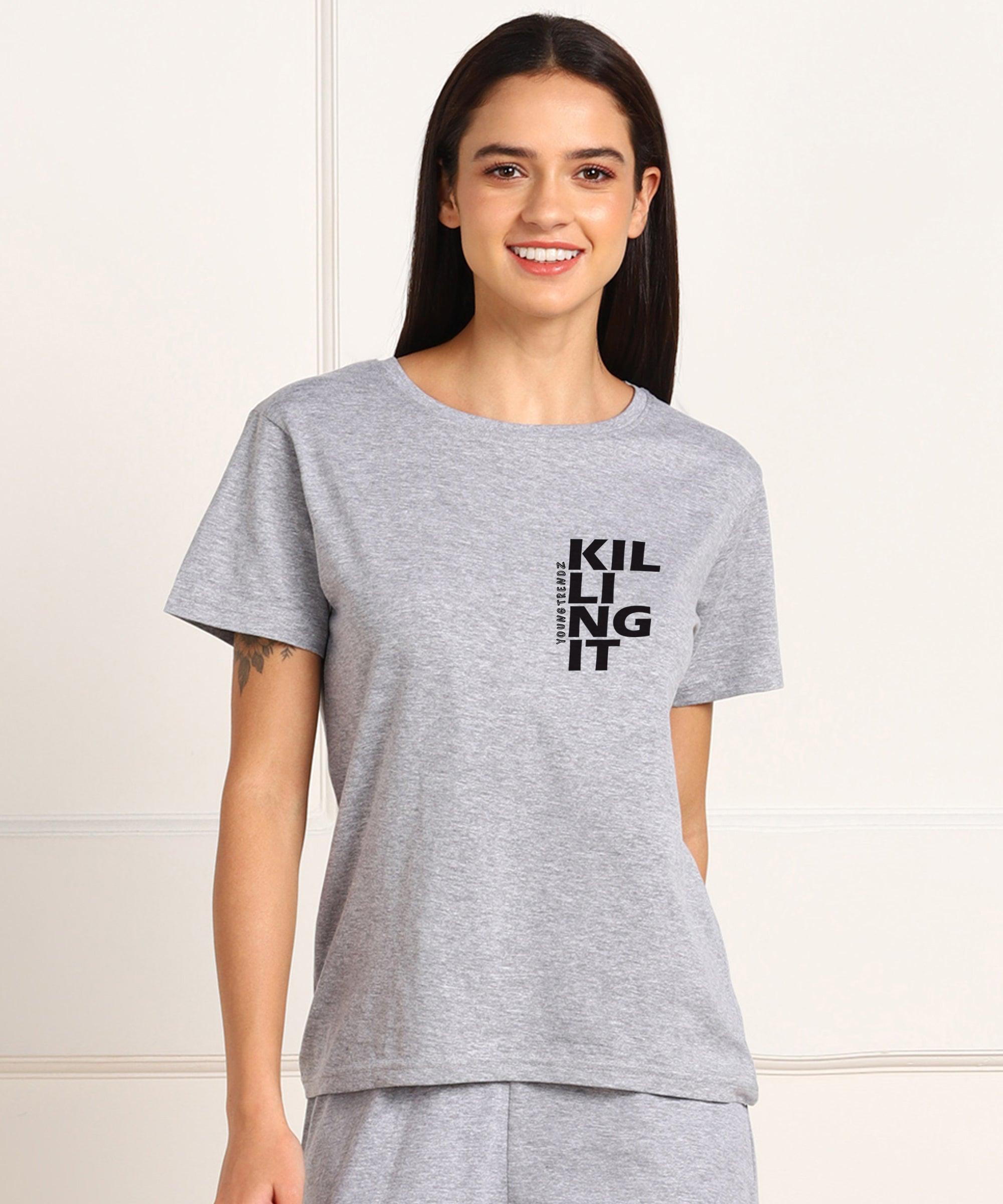 Womens Regular Fit Printed T Shirt - Young Trendz