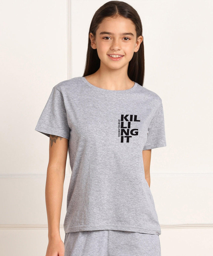 Young Trendz Girls Regular Fit Printed Tshirt - Young Trendz