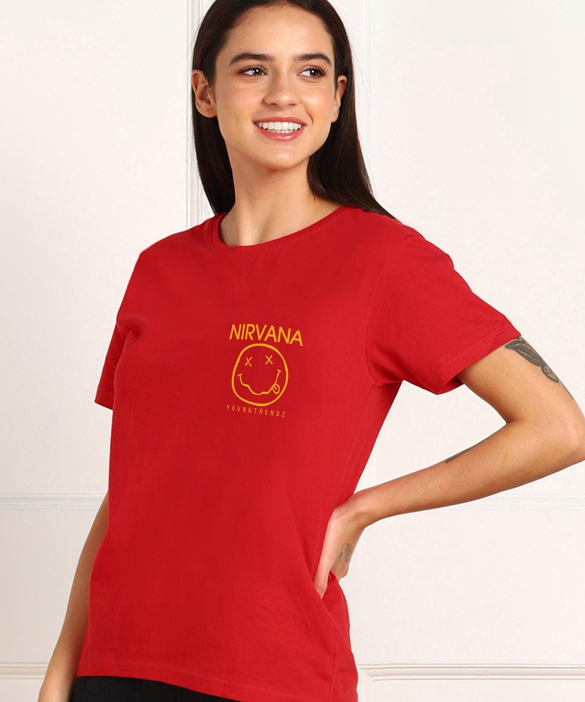 Womens Regular Fit Printed T Shirt - Young Trendz