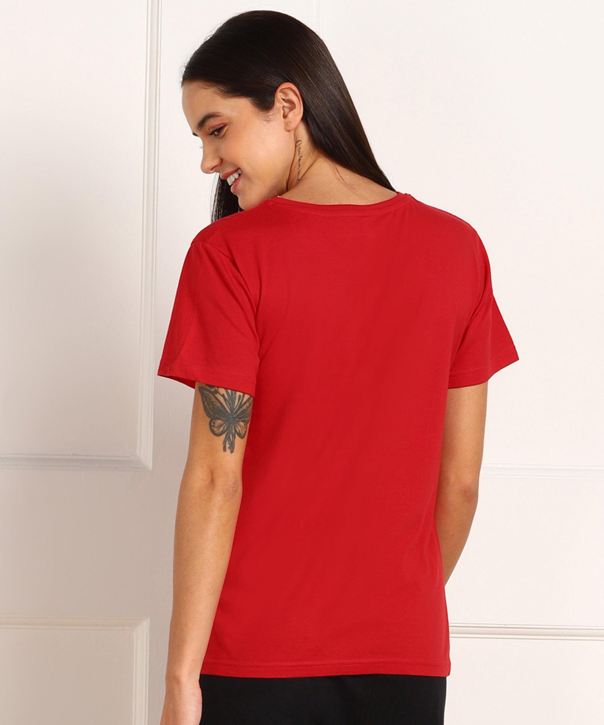 Womens Regular Fit Printed T Shirt - Young Trendz