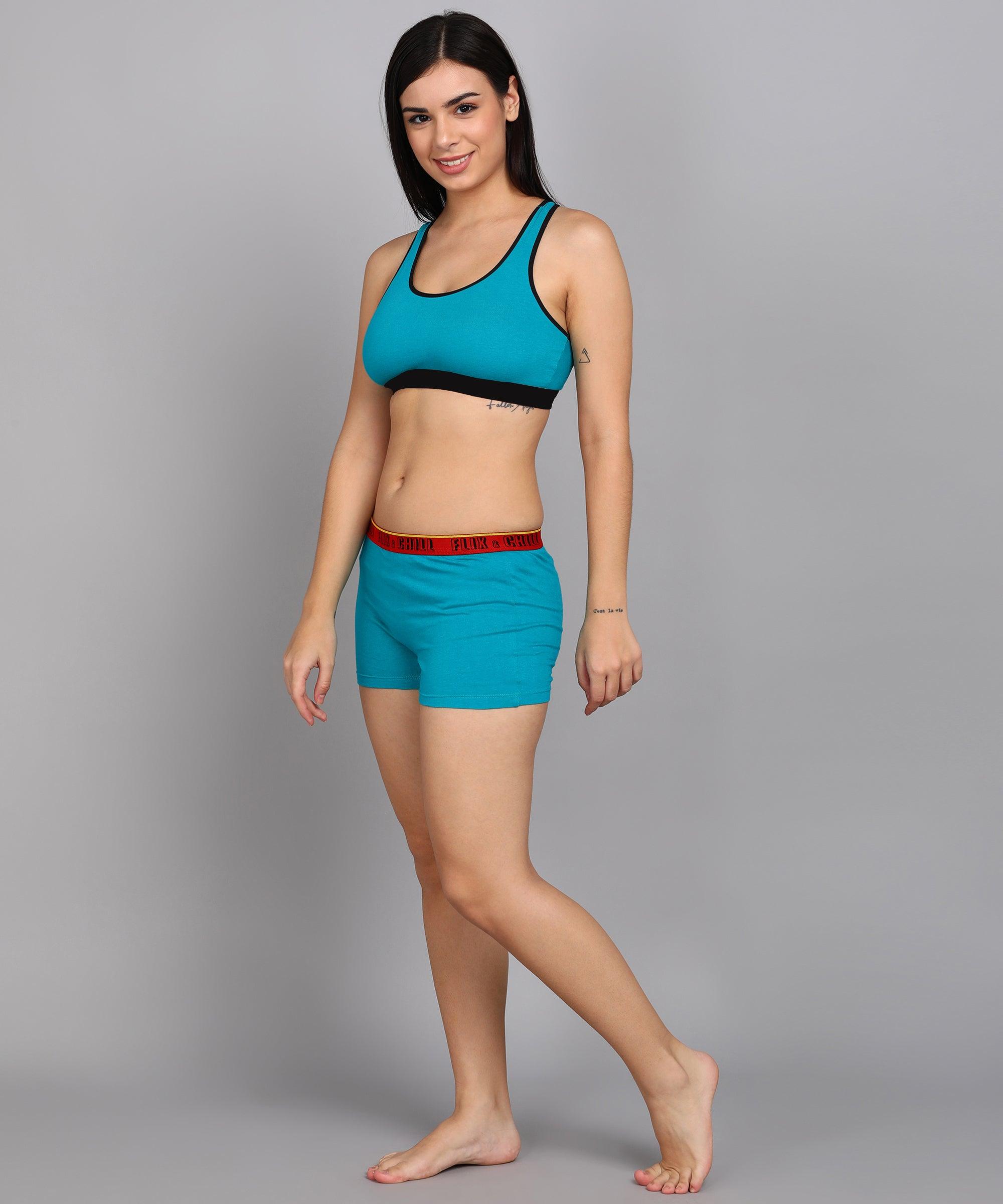 Women FLIXCHILL Boys Shorts Torquise Blue - Young Trendz