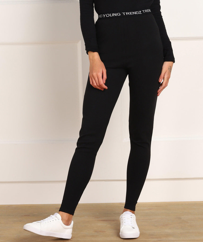 Thermal Tights for Winter Stretchable - Black - Young Trendz