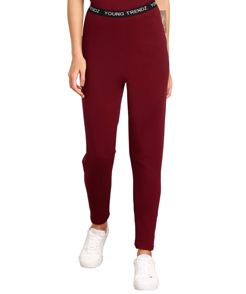 Thermal Tights for Winter Stretchable - Maroon - Young Trendz