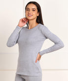 Thermal Full Sleeve Top for Winter Stretchable - Grey - Young Trendz