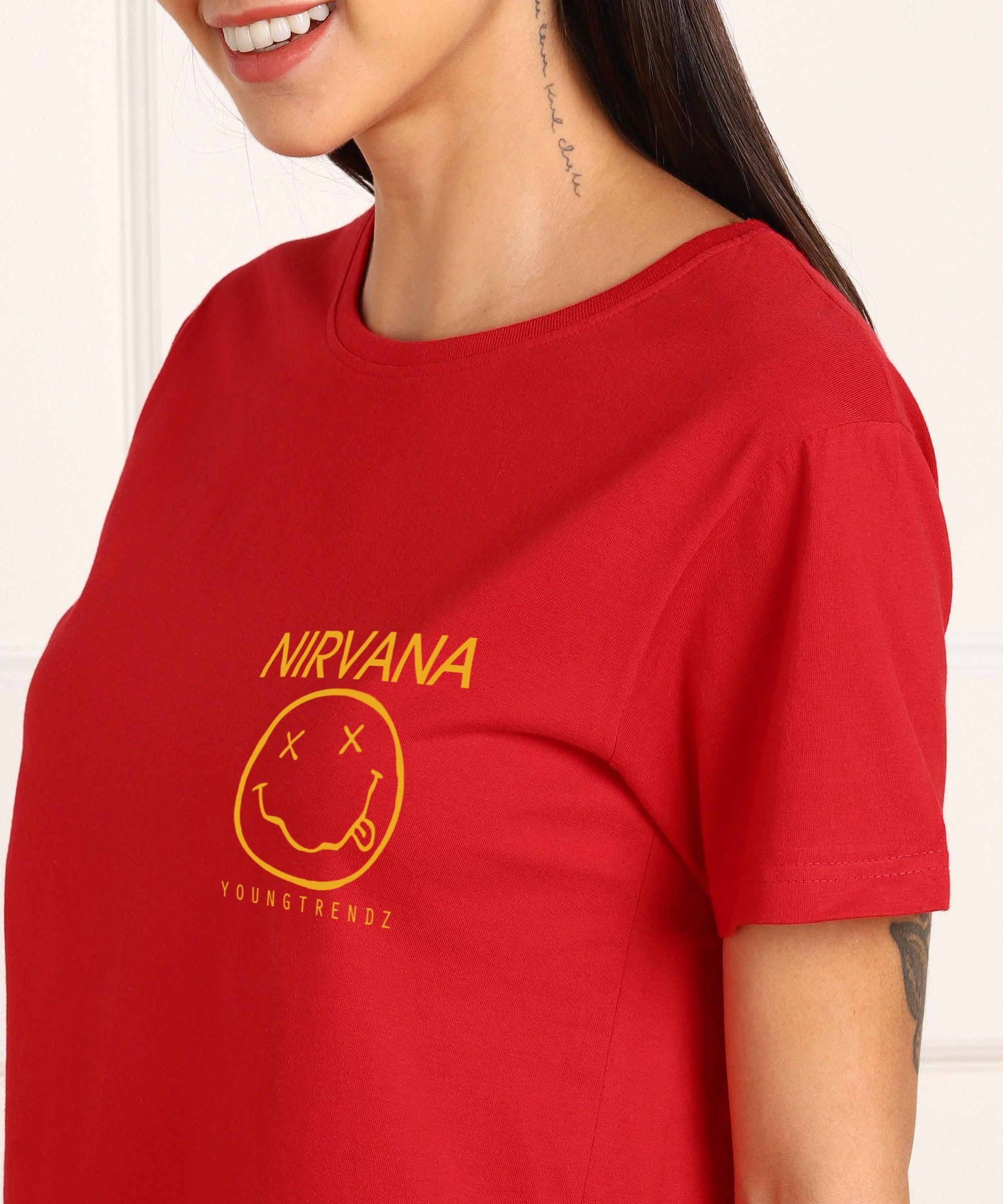 Women Printed T-shirt & Pyjama Set Pure Soft Cotton - Young Trendz