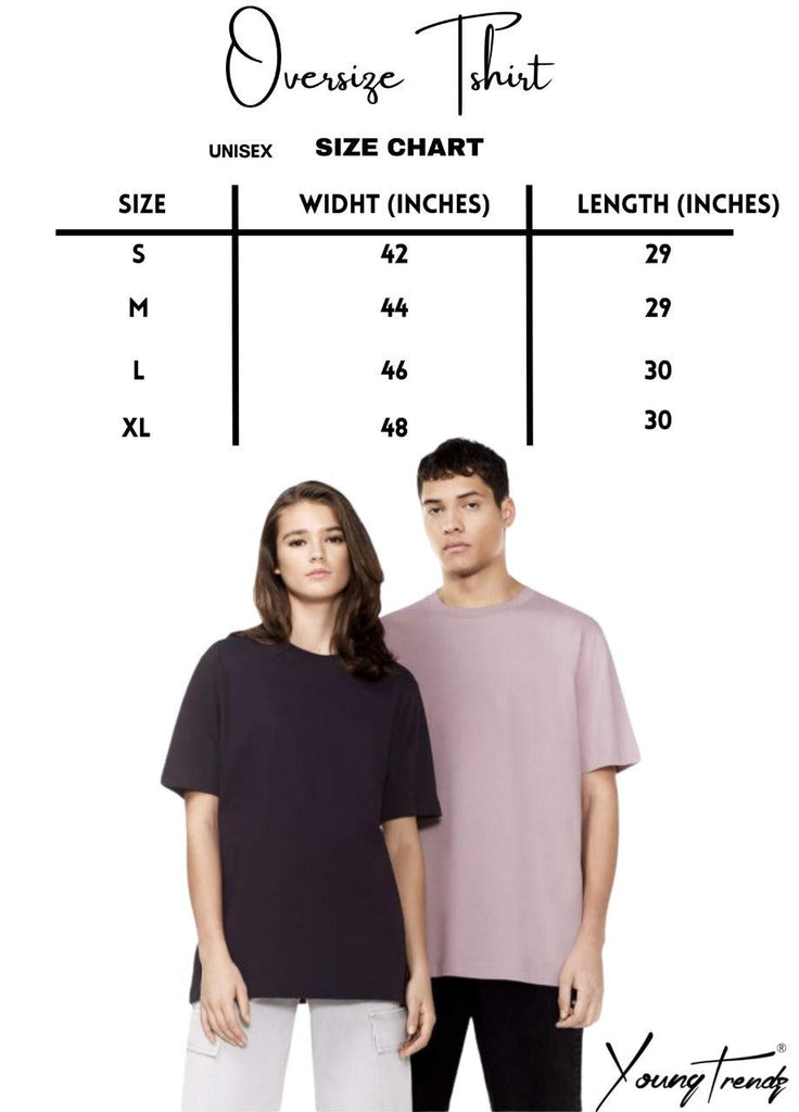 Unisex Over Size Printed Pink Color Tshirts - Young Trendz
