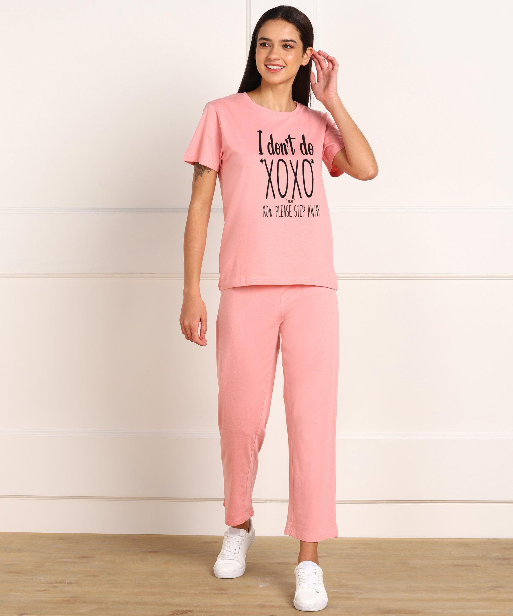 Women Printed T-shirt & Pyjama Set Pure Soft Cotton - Young Trendz