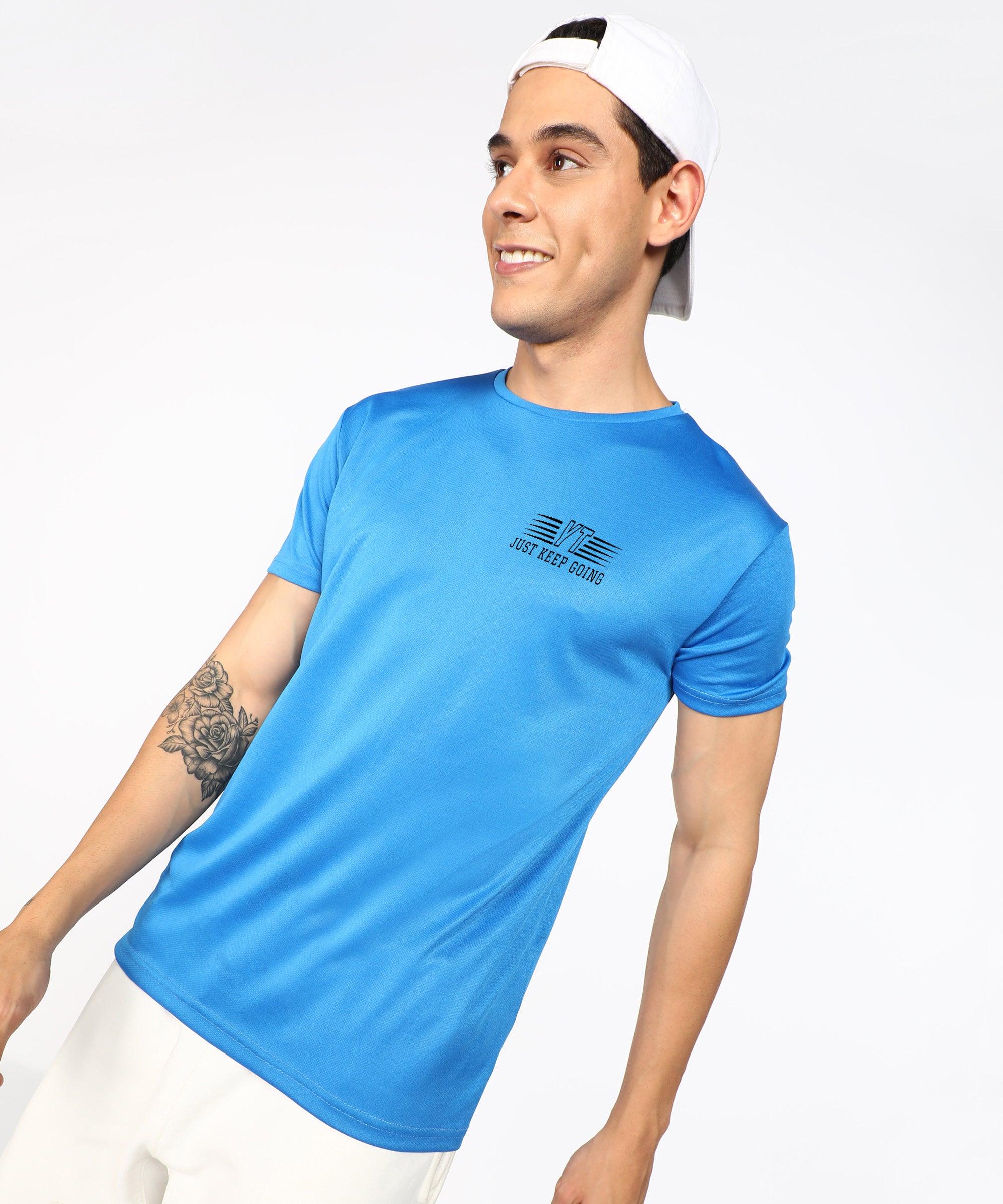 Sports Dry Fit Half Sleeve Printed Sports Tshirt - Young Trendz